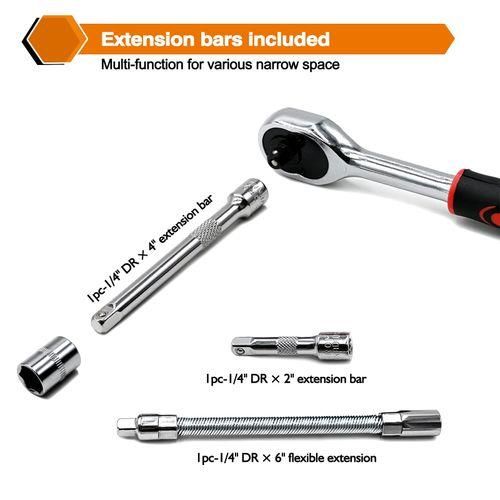 Clutch socket wrench set