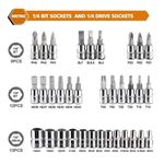 Clutch socket wrench set