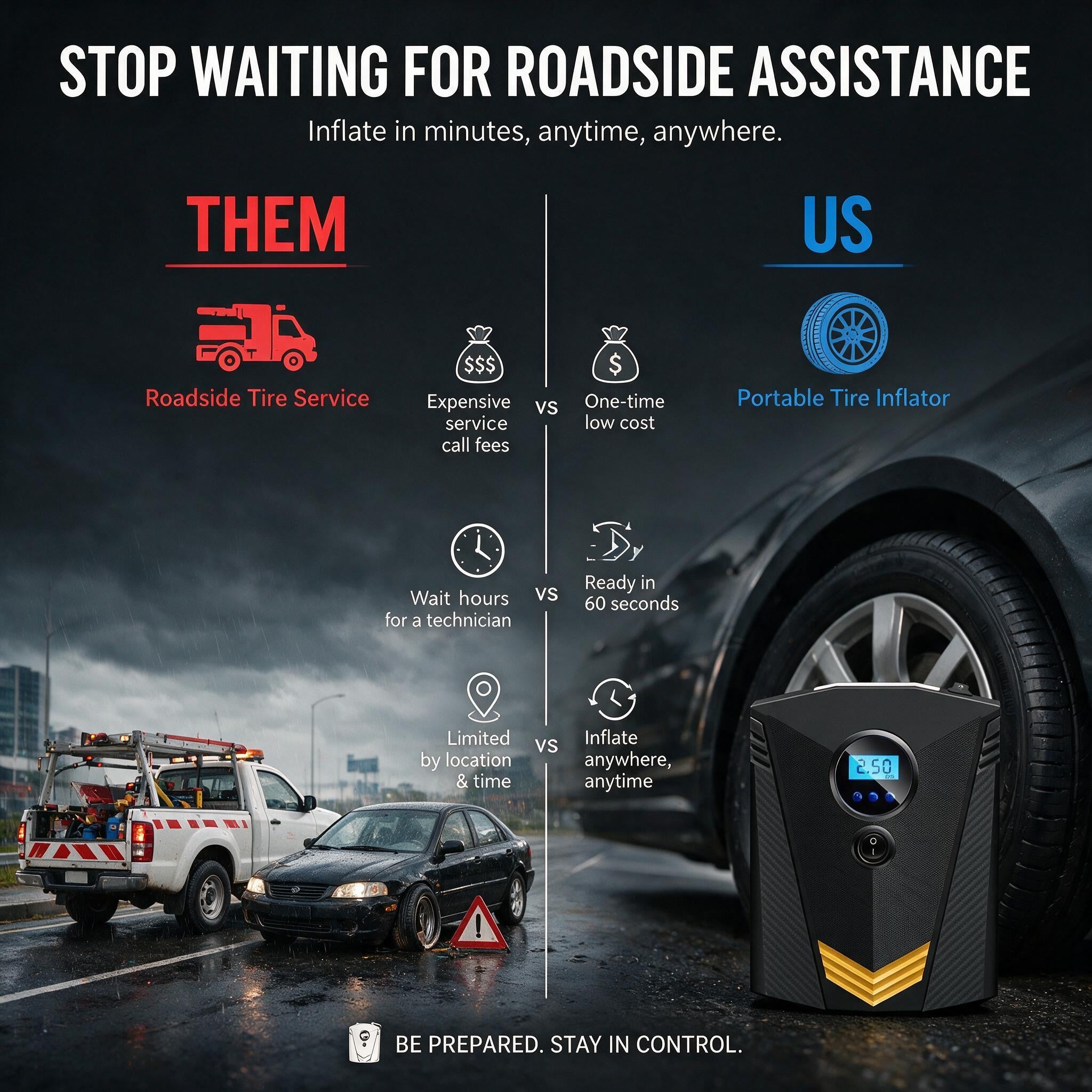 Portable Car tire pump.