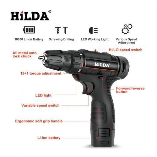 Clutch rechargeable cordless drill