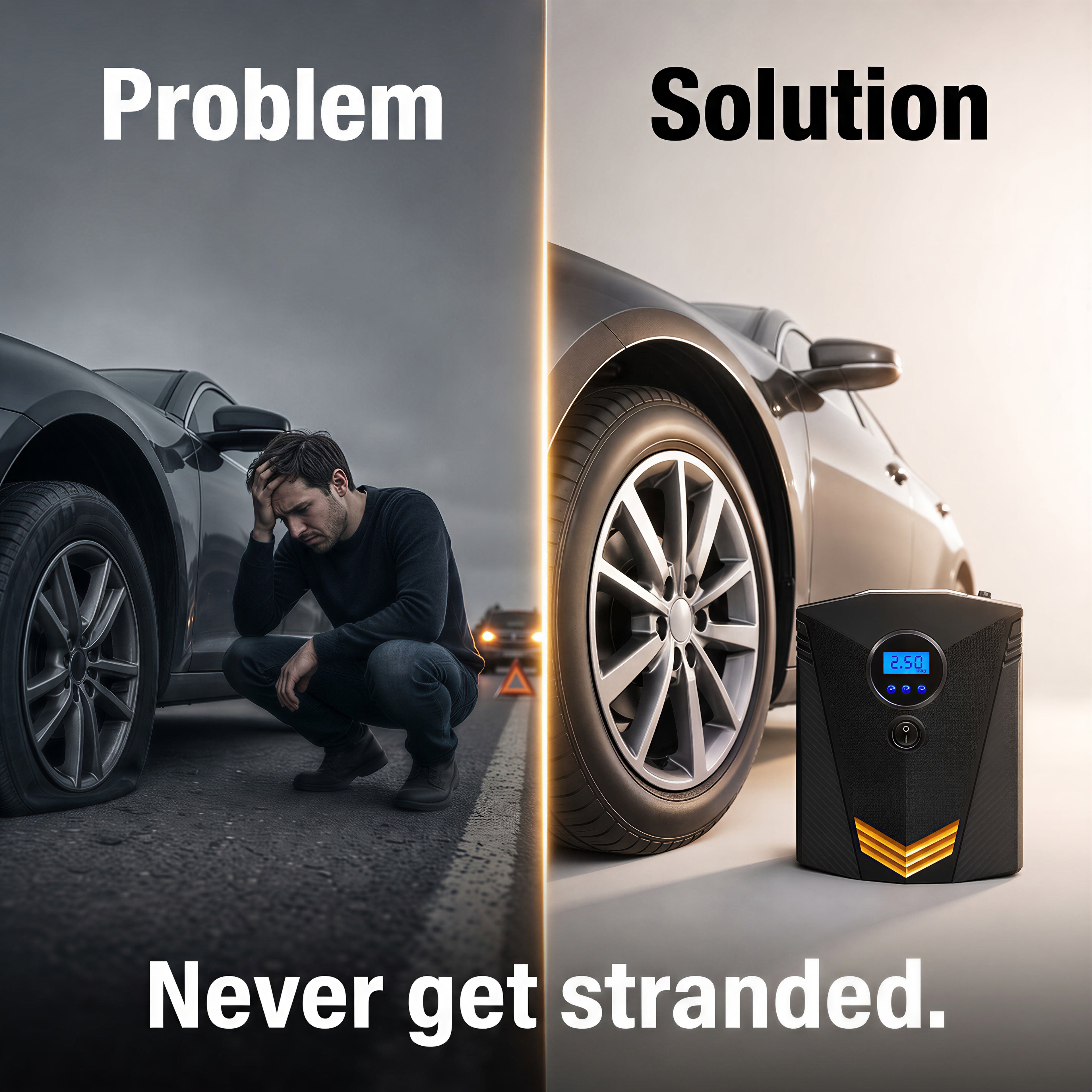 Portable Car tire pump.